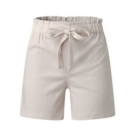 FVWitlyh kratke hlače Žene Ležerne kratke hlače Comfy elastične džepove struka džepne hlače hlače