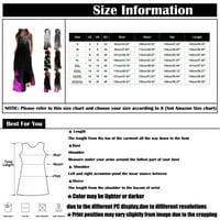 Ljetne haljine za žene bez rukava dugi V-izrez A-line cvjetni crni 5xl