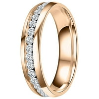 Frehsky prsten od nehrđajućeg čelika s kružnim poistom dijamant je vaša jedinstvena ličnost