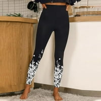 Hlače za žene Dressy Casual High Spass Sportske tajice Dugim printom Hlače Hohalice Yoga Training pantalone
