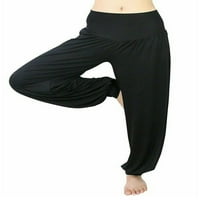Tinglu Ženske joge hlače labave elastične hlače Ležerne vježbe pantalone
