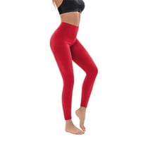 IOPQO Ženske nogavice Yoga hlače Žene Četiri sezone Prozračna bešavna joga odjeća Fitness odijelo Sportske joge hlače Work Mights Watermelon crveni m