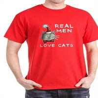 Cafepress - Pravi muškarci Love Mačke Tamna majica - pamučna majica