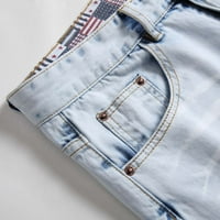 Homodles Muški labavi traper kratke hlače - Trendi patentne hlače plave veličine XL