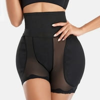 Ženske hlače podstavljene hip poboljšavajuće sportske kratke hlače mrežaste bešavne bokserne rublje rastezanje visokog struka body shaper s crna zabava