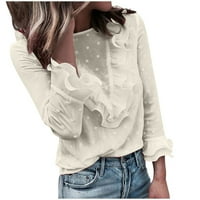 Košulje o dugim rukavima, Ležerne prilike za bluzu u obliku čipke Polka Jeseni i zimske košulje