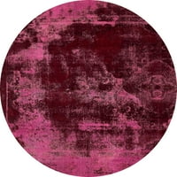 Ahgly Company u zatvorenom okruglom sažetkom ružičaste ljubičaste ružičaste apstraktne prostirke, 5 'krug