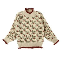 Dječja dukserica Dečji dečji dečji dečji dečji dečji cvjetni džemper pulover bluza vrhova odijela odjeća