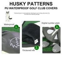 Toma Golf Club pokriva slatka sportska kućna oprema za kućne ljubimce PU golfs glave štićenik u vrećama