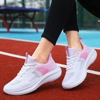 Ženske cipele modne tenisice ravne prozračne tanke mrežice trčanja bijele boje