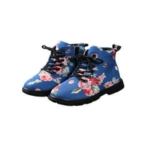 Avamo Girls Ploties Platforma čizme za gležnjeve debele potplatne cipele s kraljama Djevojka slatka