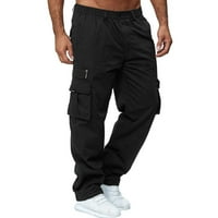 Zlekejiko Fitness Muške ravno-nogave hlače Sportske više džepne kombinezone Hlače muške hlače