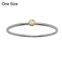 Warroomhouse Ženski prsten sjajan ultra lagan neritantan protiv oksidacijskih nevjerovatnih vizualnih efekta ukrasni nehrđajući čelik Žene Rhinestones vjenčani prsten prsten za žensko