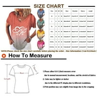 Žene plus veličine vrhovi za slobodno vrijeme kratkih rukava ljetna bluza Grafički otisci Košulje 5xl