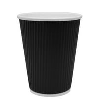 -KRC512B oz Ripple Paper Hot Cup - crna