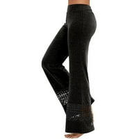 Radne joge hlače za žene joga hlače za žene Scring Yoga noge široke žene hlače u boji čvrste casual