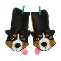 Aturuste Winter Funny na katu za životinje za odrasle dječje pletene novost velike ušće čarape Neklizne