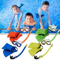 Pontos set zagoneće za ronjenje dobrog žilavosti sigurnosno disanje Vodootporna djeca široka vizija plivajuća naočala ronjenje plivanja peraje za podvodno ronjenje