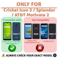 Razgovor s tamnim kućištem Kompatibilan je za ikonu kriketa 3 Splendor AT & T Motivate 2, zaštitni zaslon