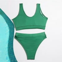 Djevojkov kupaći kostim sportosti čvrsti viki bikini za kupanje Ljetna plaža Rash Guard kupaći kostimi za 7 godina