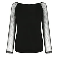 Žene Čvrsti mrežici Mrežni majica s dugim rukavima za poklanjanje bluza na vrhu 24DE