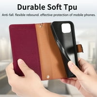Za Samsung Galaxy A 5G novčanik, PU kožna Flip Folio futrola sa držačima sa karticama Zipper Pocket
