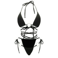 Yueulianxi Žene Casual Solid Hollow remen moda Bikini kupaći kostimi Kupanje dva kupaća kostim
