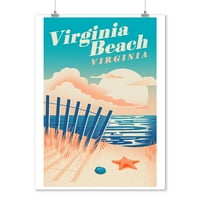 Plaža Virginia, Virdžinija, užarena obala, scena na plaži