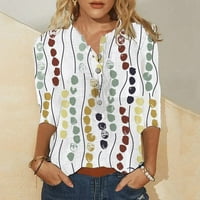 Bluze za žene Ležerne prilike modne pamučne platnene bluze za žene na vrhovima košulje od pola rukava