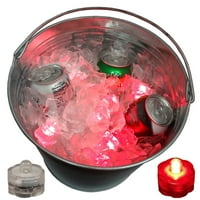 Valentinovo romantični šampanjac ledeni kantu LED svjetla svjetla potopna crvena
