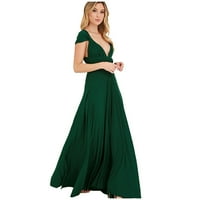 Eguiwyn Ljubičasta haljina Ženska haljinaPlain Tunika Partysolid Boja haljina Jedna haljina za žene Zelene s