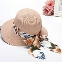 Haxmnou Women Ljeto Široko slamna šešir Sklopivi sunčevi šeširi Floppy Roll Up Zaštita Sun Cap UPF 50+