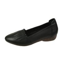Zuwimk Ljetne cipele za žene, ženska klizanja na cipelama ne klizanje modne platnene tenisice niske najvišne cipele crna