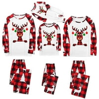 Praznični božićni pidžami za porodičnu podudaranje PJS postavljeno klasično pletene Xmas odjeće za spavanje