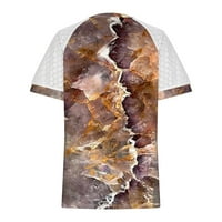 Ženski vrhovi Ljetni vrhovi za žene Ljeto čipkani rez dizajn kratki rukav majica V izrez majica Dressy