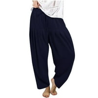 Gathrrgyp pantalone za žene plus veličine, modne ženske ležerne kaznene kaznene hlače od labavih hlača