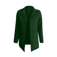 Bezolor Womens Trendy Fall Blazer jakne Ležerne prilike s dugim rukavima Otvoreno poslovno odijelo Slim