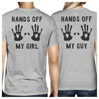 Ruke sa moje djevojke i mog mog mog siva slatka podudarajuća parova majica
