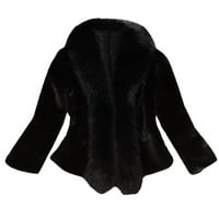 Ženska zima FAU krzneni kaput- fau pelt kaput elegantna gusta topla nova modna gornja odjeća lažna jakna