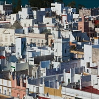 Visok kutni pogled na grad, Kadiz, Andaluziju, Španiju Poster Print panoramskim slikama