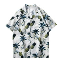 Muška havajska majica 3D digitalni ispis džep kopča rever kratki rukav majica