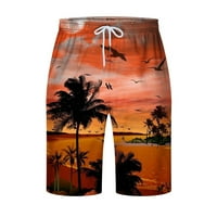 Smanjene surf kratke hlače za muškarce Print Hotchas sa džepovima hlače na plaži elastične struke, narančaste