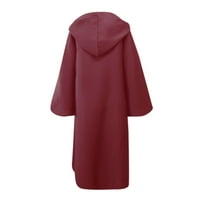 Mini haljine za žene dugih rukava Grim dugi ogrtač s kapuljačom kapuljača parovi jakna