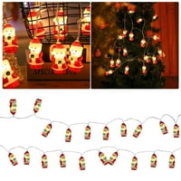 HGW Božićni dekor Božićni Snowman String Light LED struna Dekorativna svjetla Santa Snjegović Glava