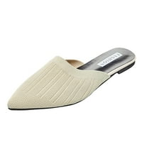 Puawkoer Toe Plaža Ravna ponuda Prozračne udobne cipele Sandale Žene Ljetni modni ženski papučak