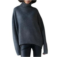 Viikei džemperi za žene plus veličine ženske džempere Ženska jesen i zima Popularni džemper sa visokim