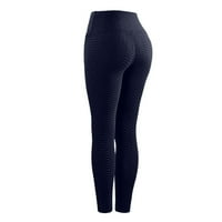 Yinmgmhj hlače za žene dizanje trčanja yoga modne čvrste elastične hlače dame u boji fitness plus veličine