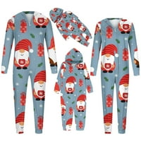 Tenjio Kids Omota za odmor Poklon roditelj-dijete Božićni set Štampana kućna habanje kapuljača pidžama mame kombinezon