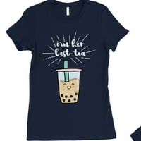 Boba mlijeko Best-Tea BFF poklon odgovarajuća majica Ženska mornarska majica