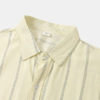 Muška košulja Summer Muška ljubičasta haljina Majica Muška ljetna casual prugasta majica s kratkim rukavima